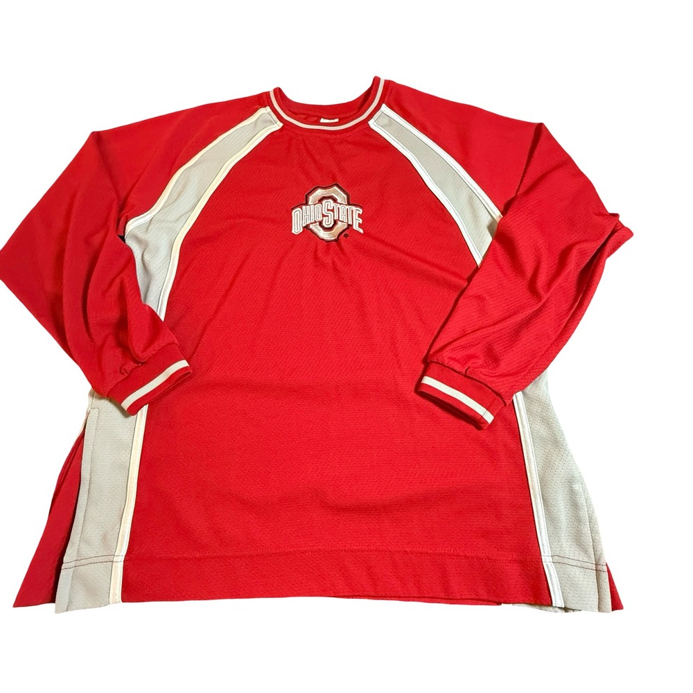 Vtg Russell Athletic Ohio State Warm Up Pullover Youth XL Fits Men XS/Women S